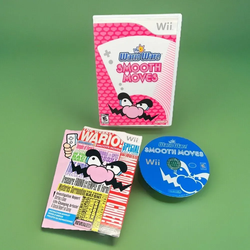 WarioWare Smooth Moves Wii (Nintendo Wii, 2007) Complete W/ Manual